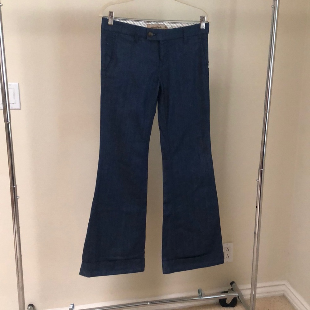 Raven Denim dark blue tailors cuffed jeans